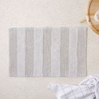 Morgan Soft Grey Stripe Bath Mat