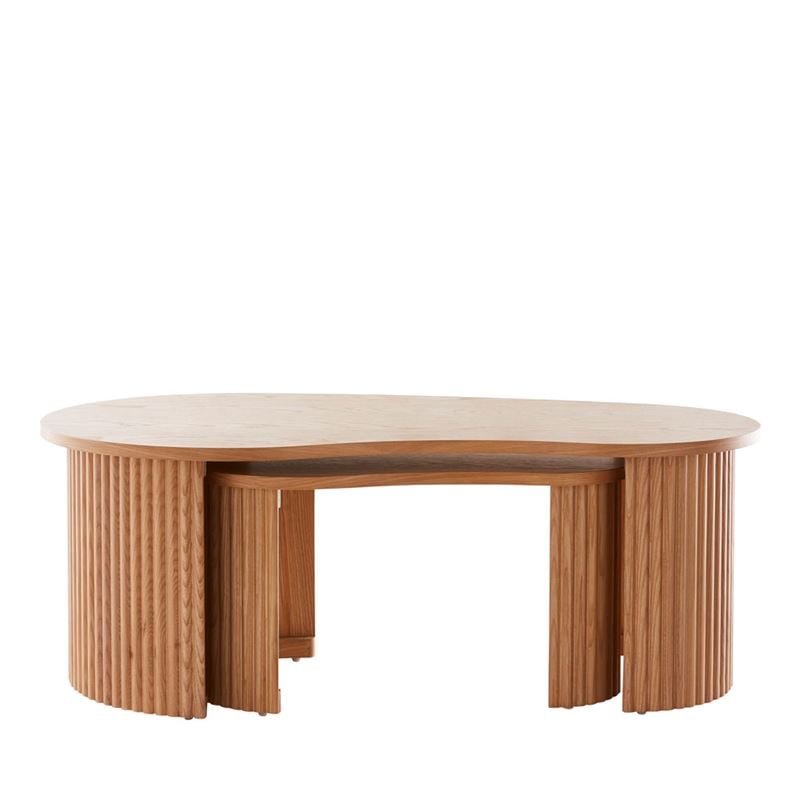 Oak Nesting Coffee Table Set