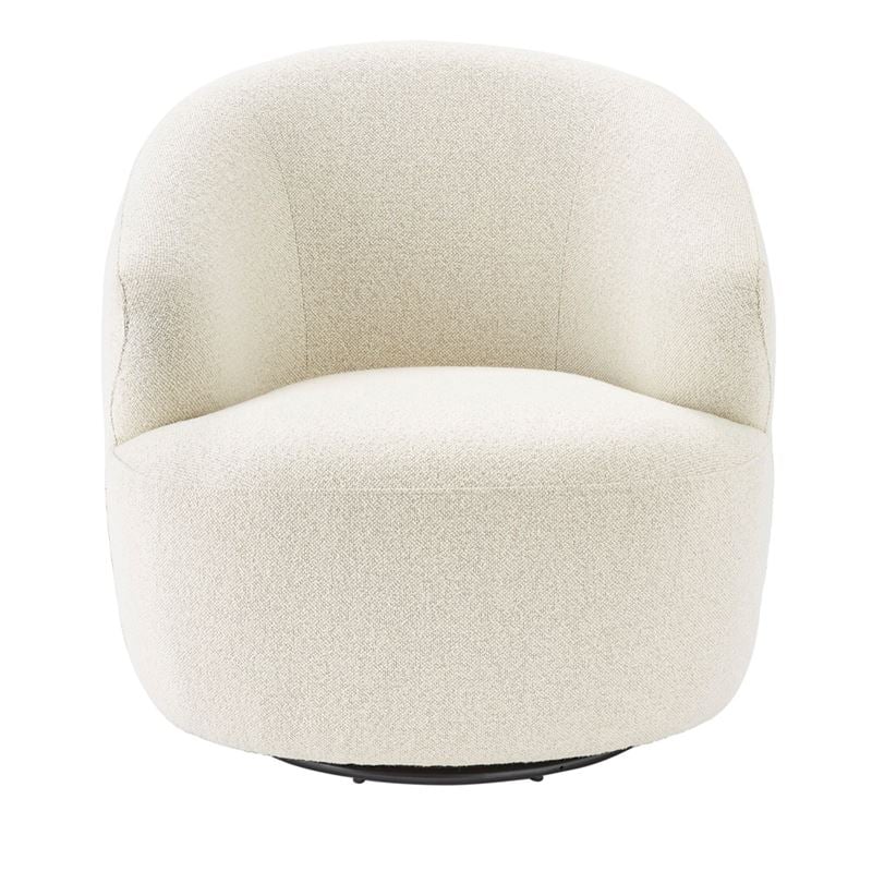Kansas Pearl Boucle Swivel Chair