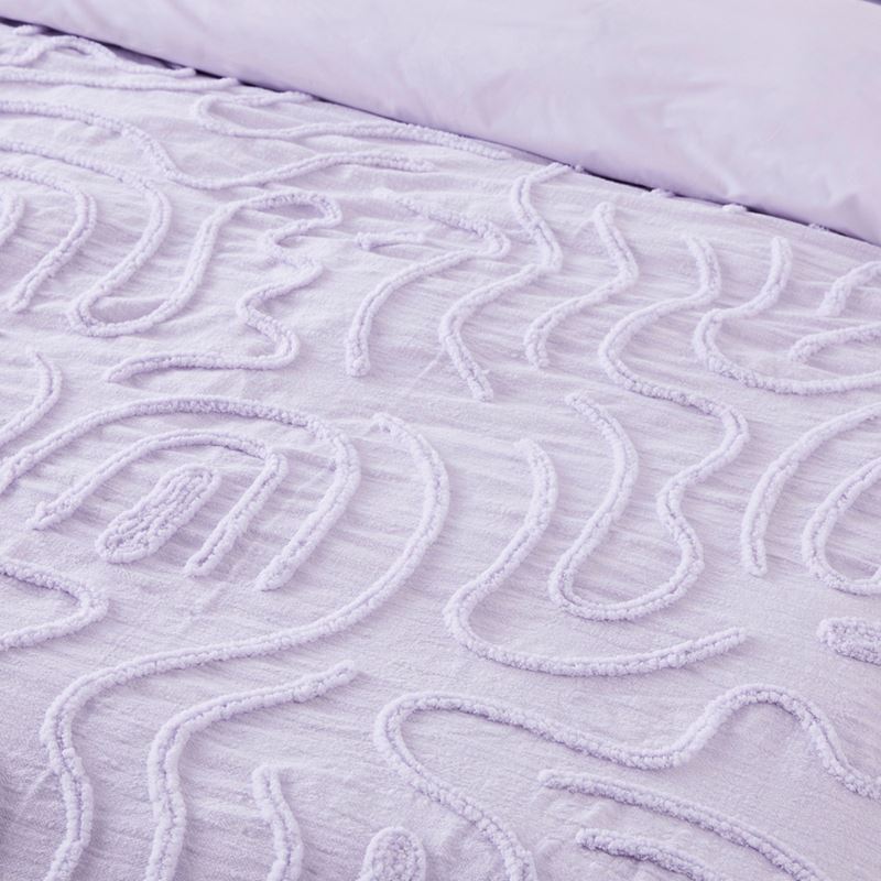 Swirl Lilac Tufted Pillowcases