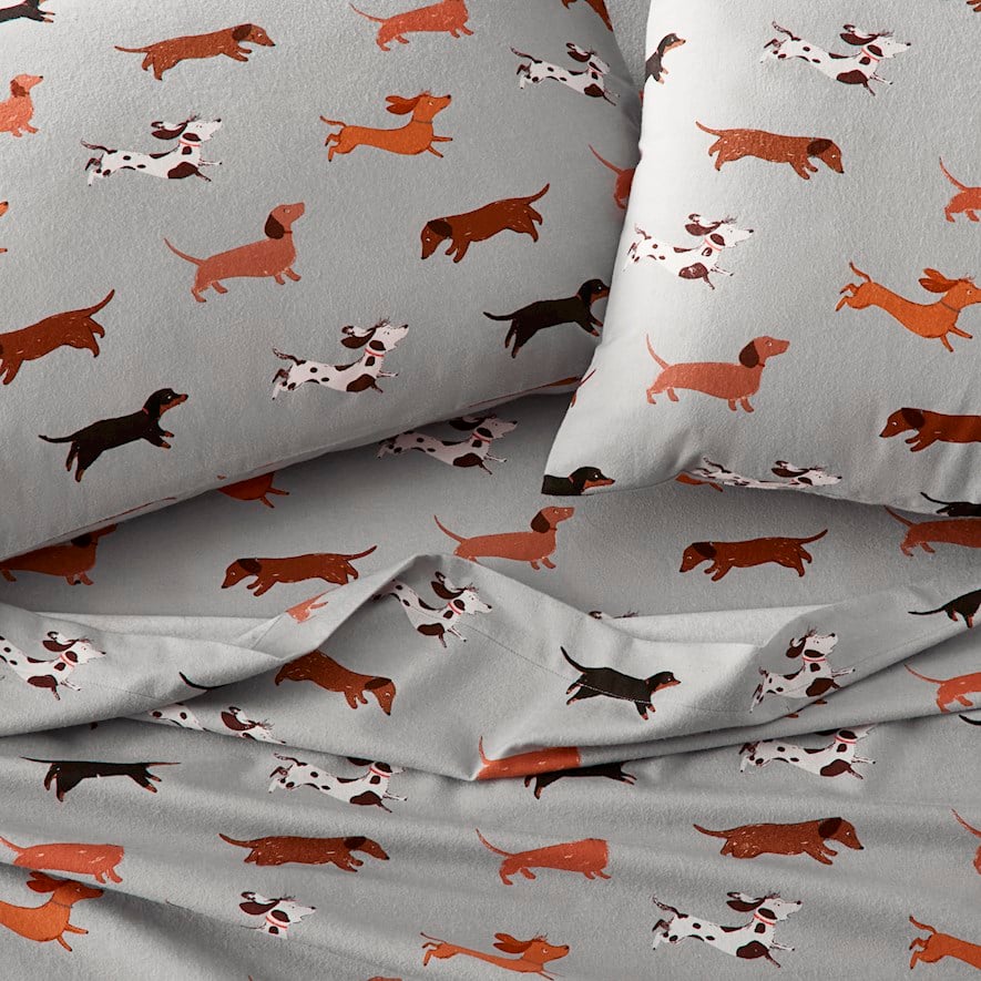 Dachshund 2025 flannel sheets