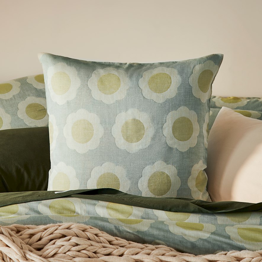 Flowerburst Green European Pillowcase Adairs