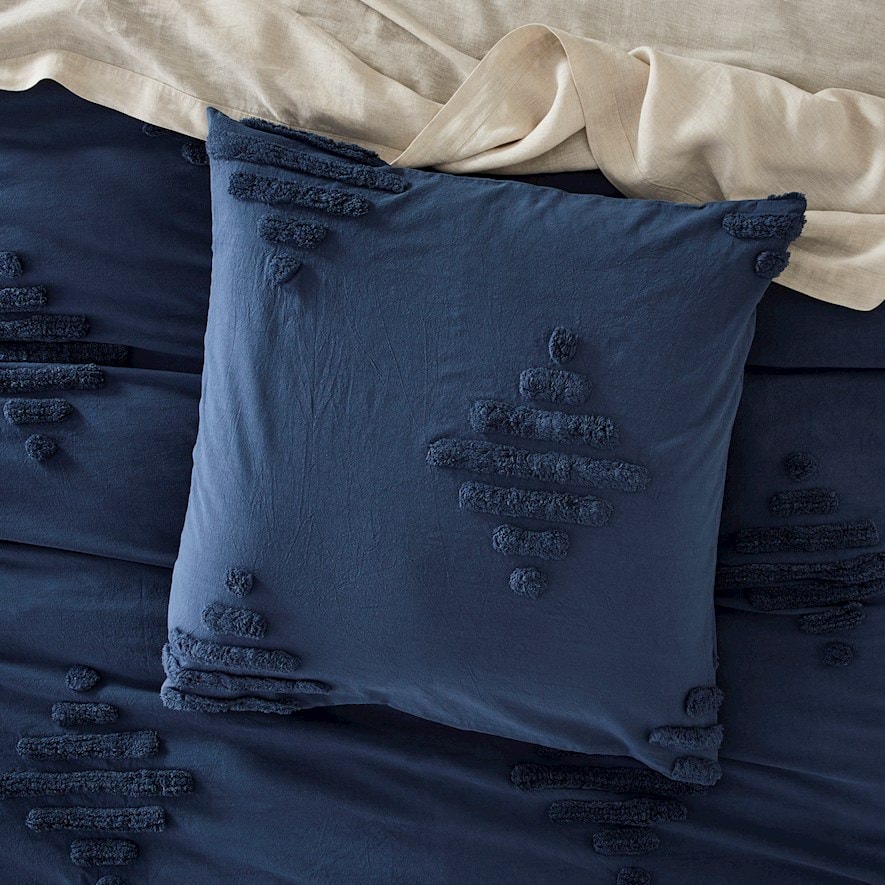 Navy european outlet pillowcase