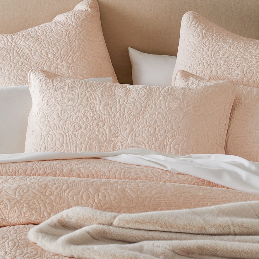 Chloe Petal Quilted Pillowcase | Adairs