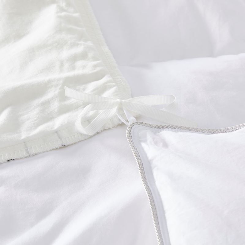 Stonewashed Cotton Silver Quilt Cover Separates