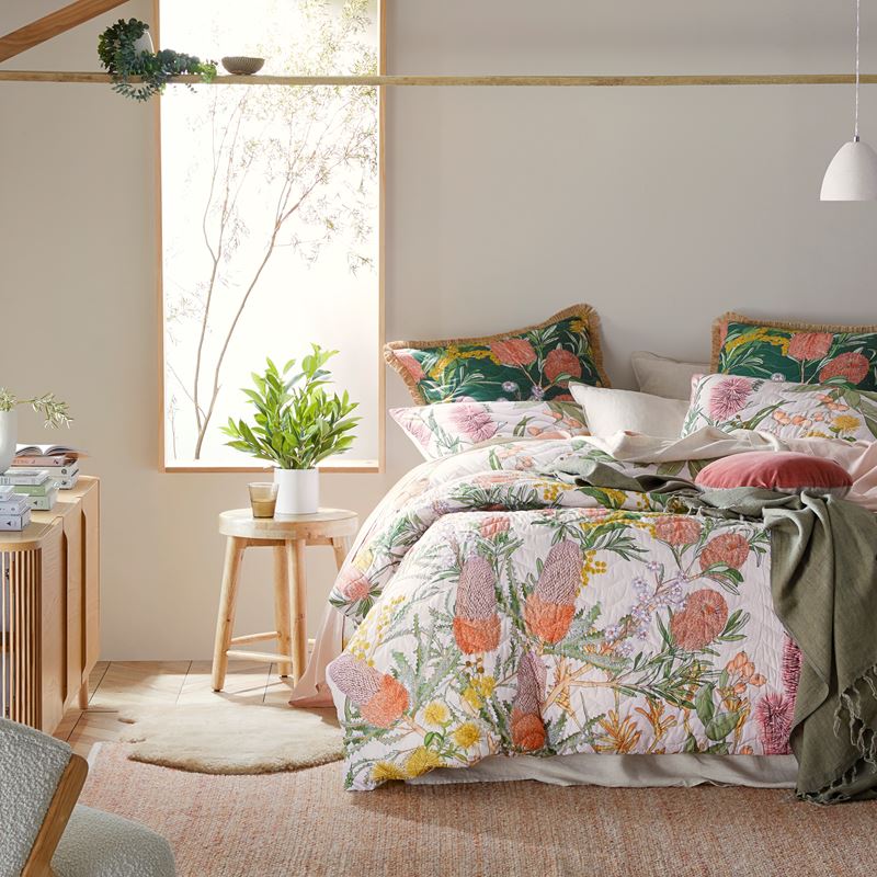 Lilly Pilly Multi Quilted Quilt Cover Separates | Adairs