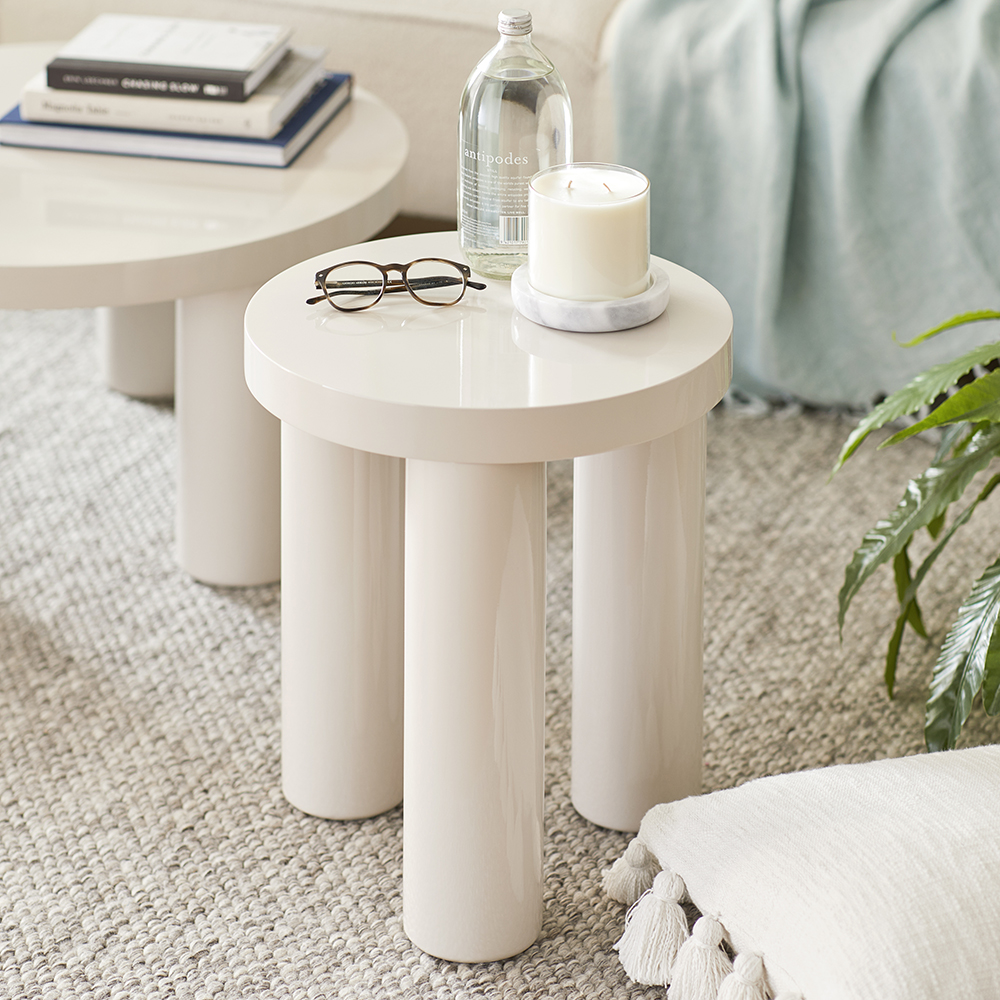 adairs white side table