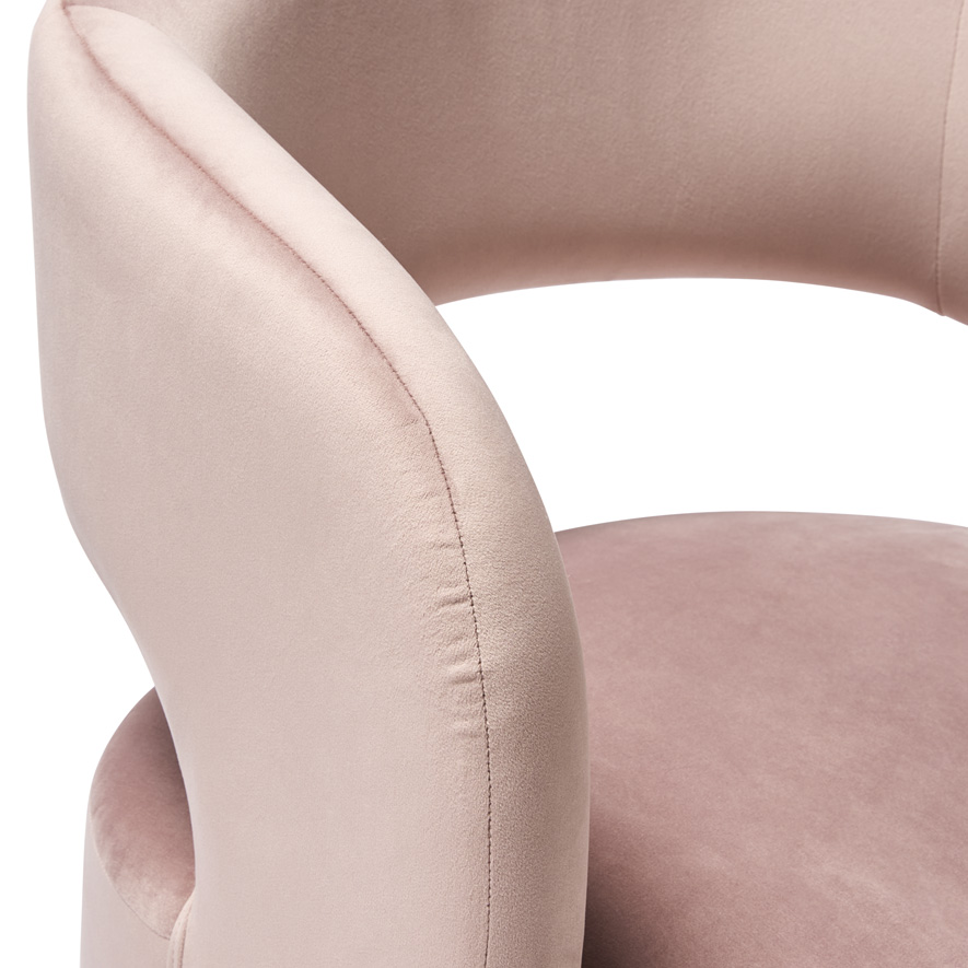 Pink blush velvet discount chair