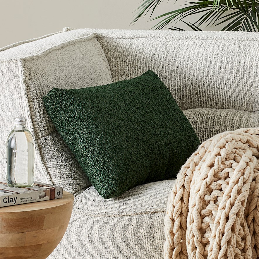 Green sales throw cushions