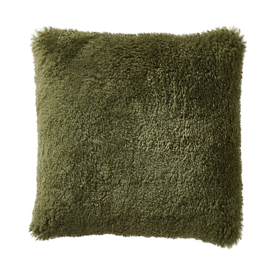 Shearling Forest Green Cushion Adairs