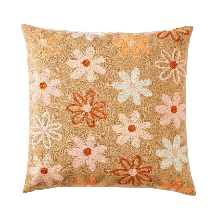 Daisy Field Brown Cushion | Adairs