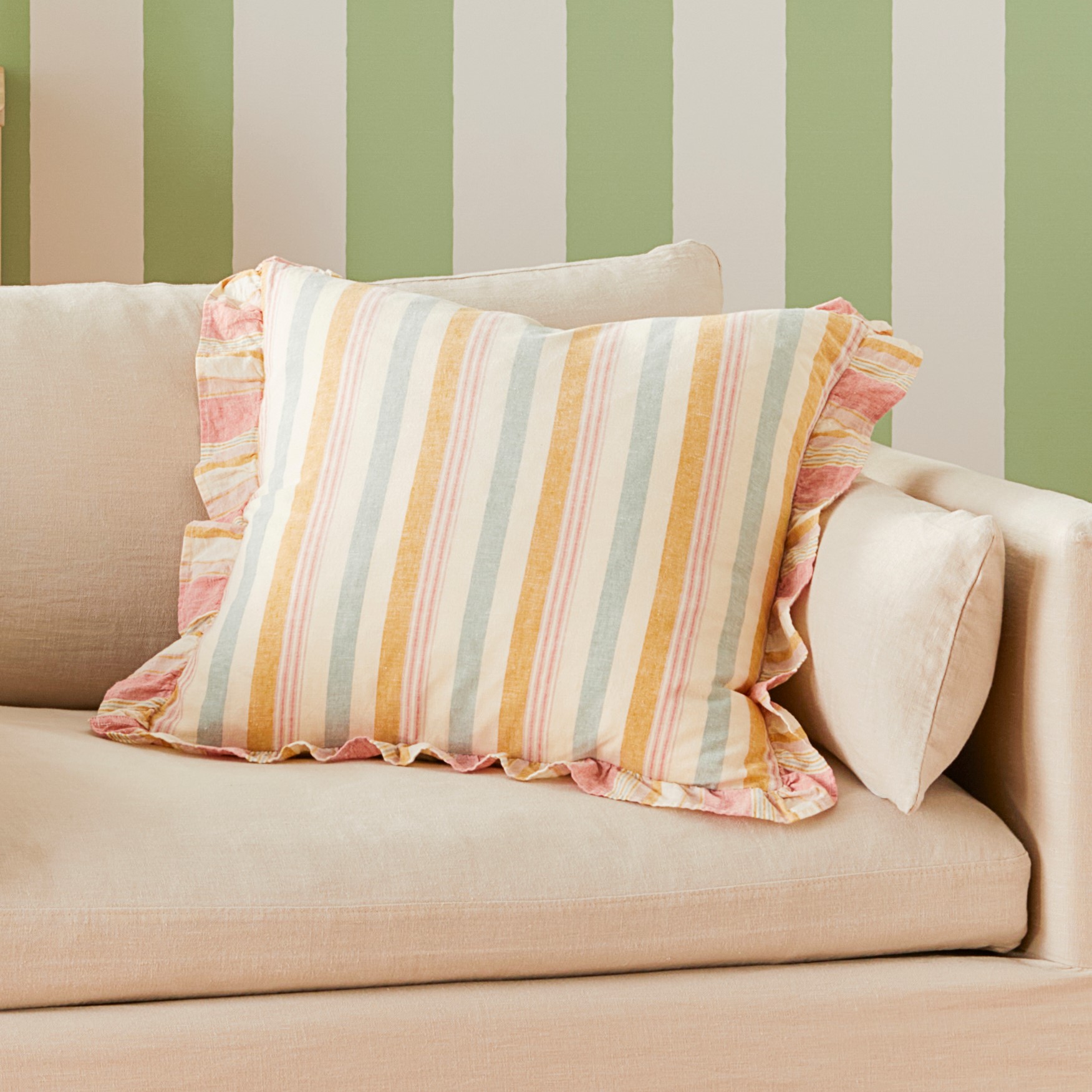 Blue striped outlet cushions