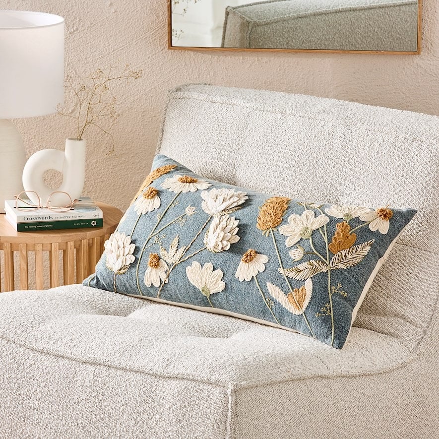 Blue floral outlet pillows