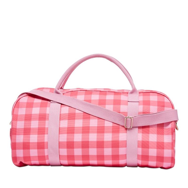 Brights Gingham Pink Weekender Bag