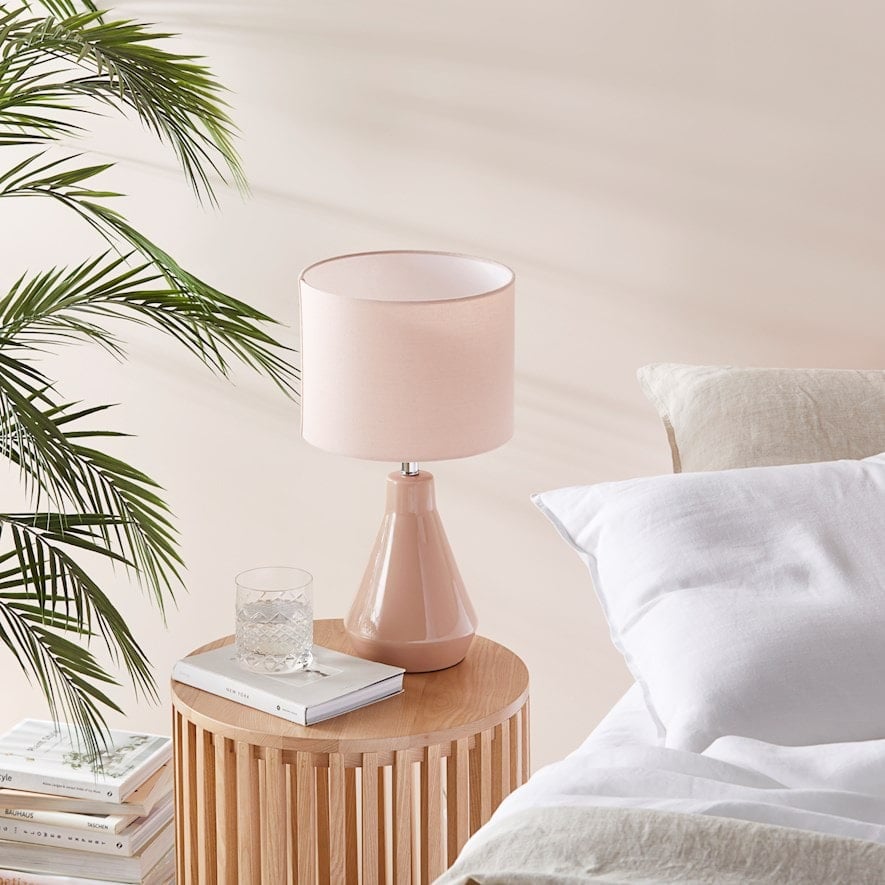 Light pink hot sale table lamp