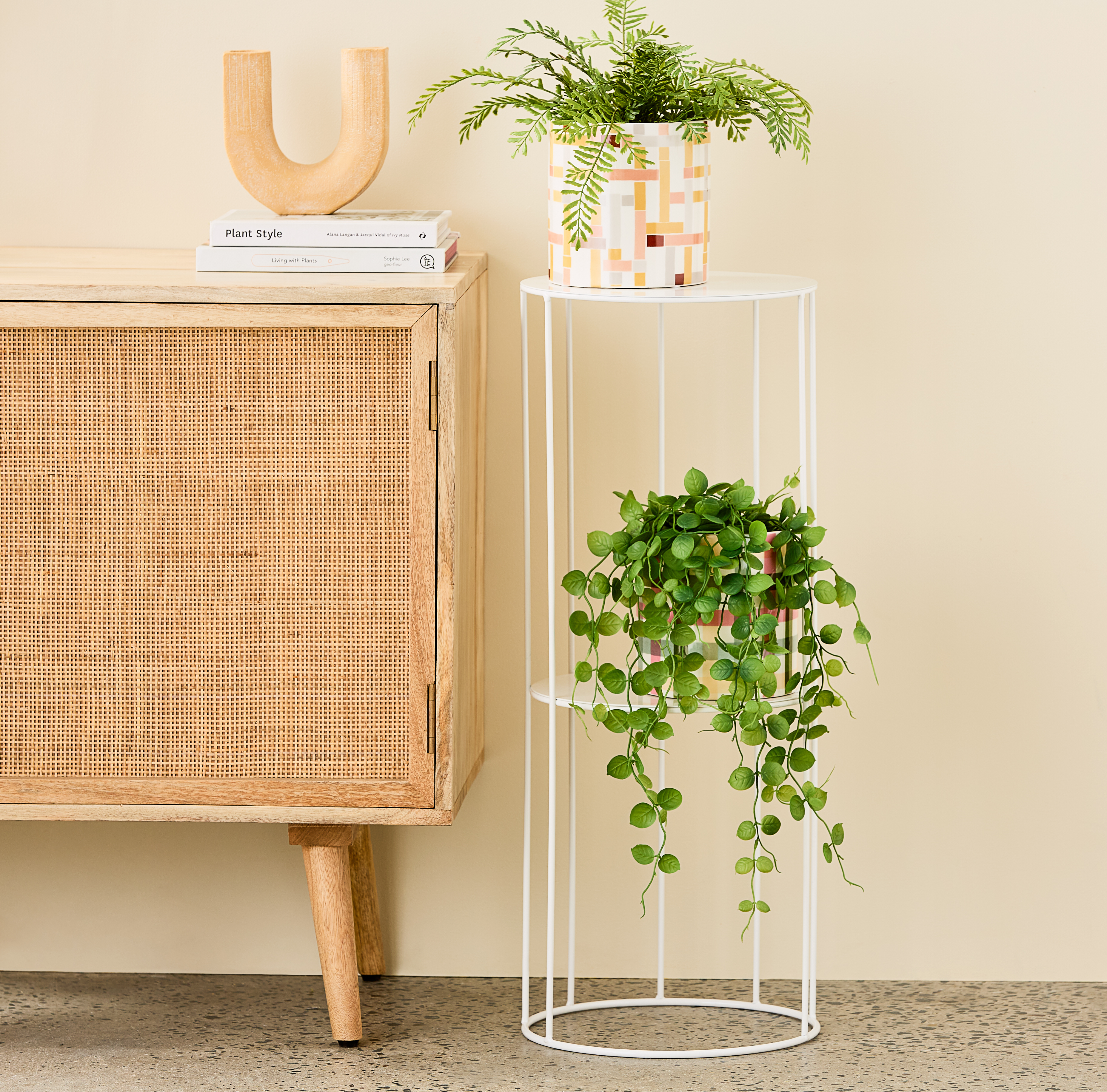 Armada White Gloss Plant Stand | Pots, Vases and Plant Stands | Adairs