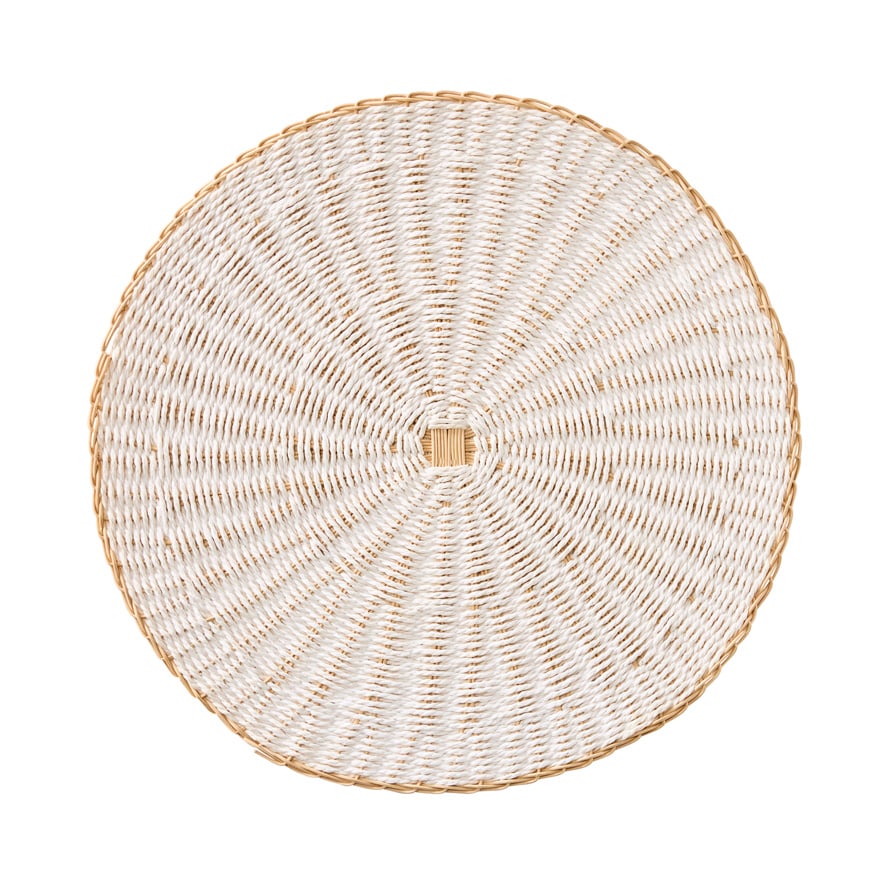 Lattice White & Natural Placemats Pack 2 | Adairs