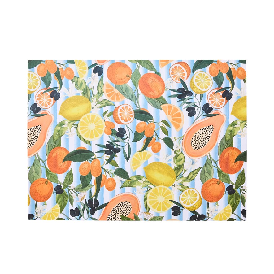 Mediterranean La Fruitta Paper Placemats Pack of 50 | Adairs