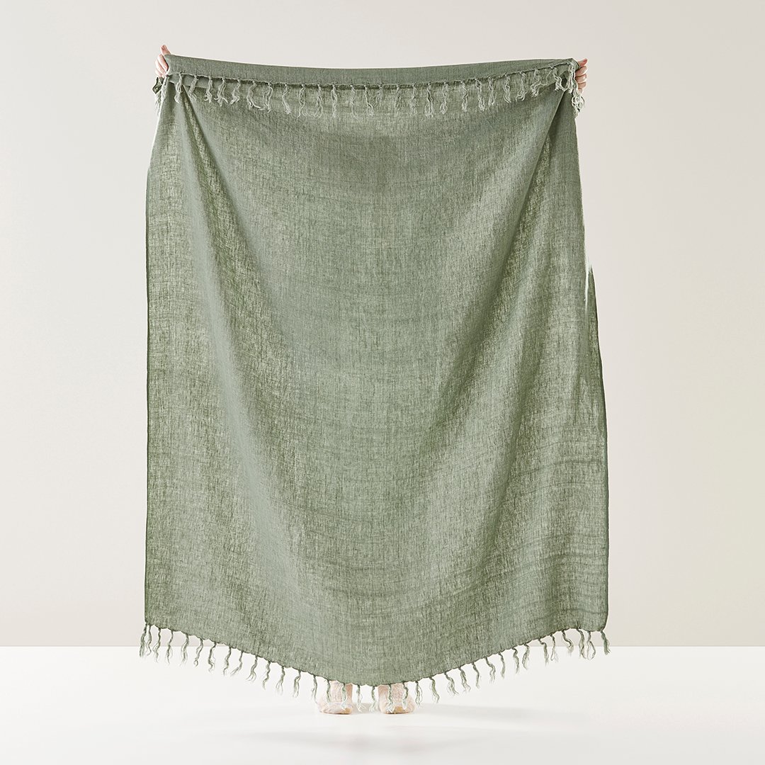 Adairs green online throw