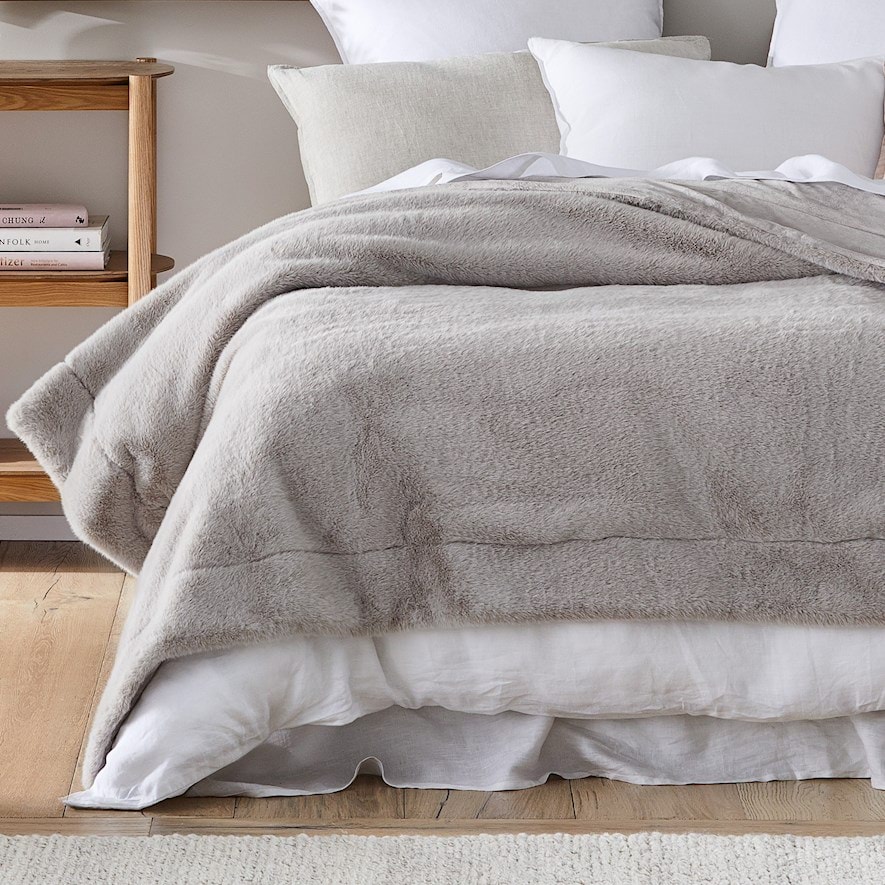 Astoria Fawn Fur Blanket Homewares Adairs