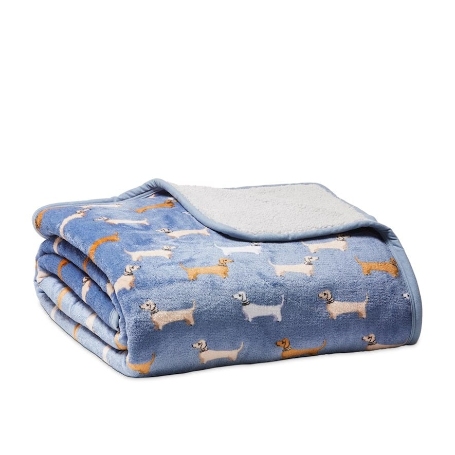 Sherpa Dachshund Blanket | Adairs