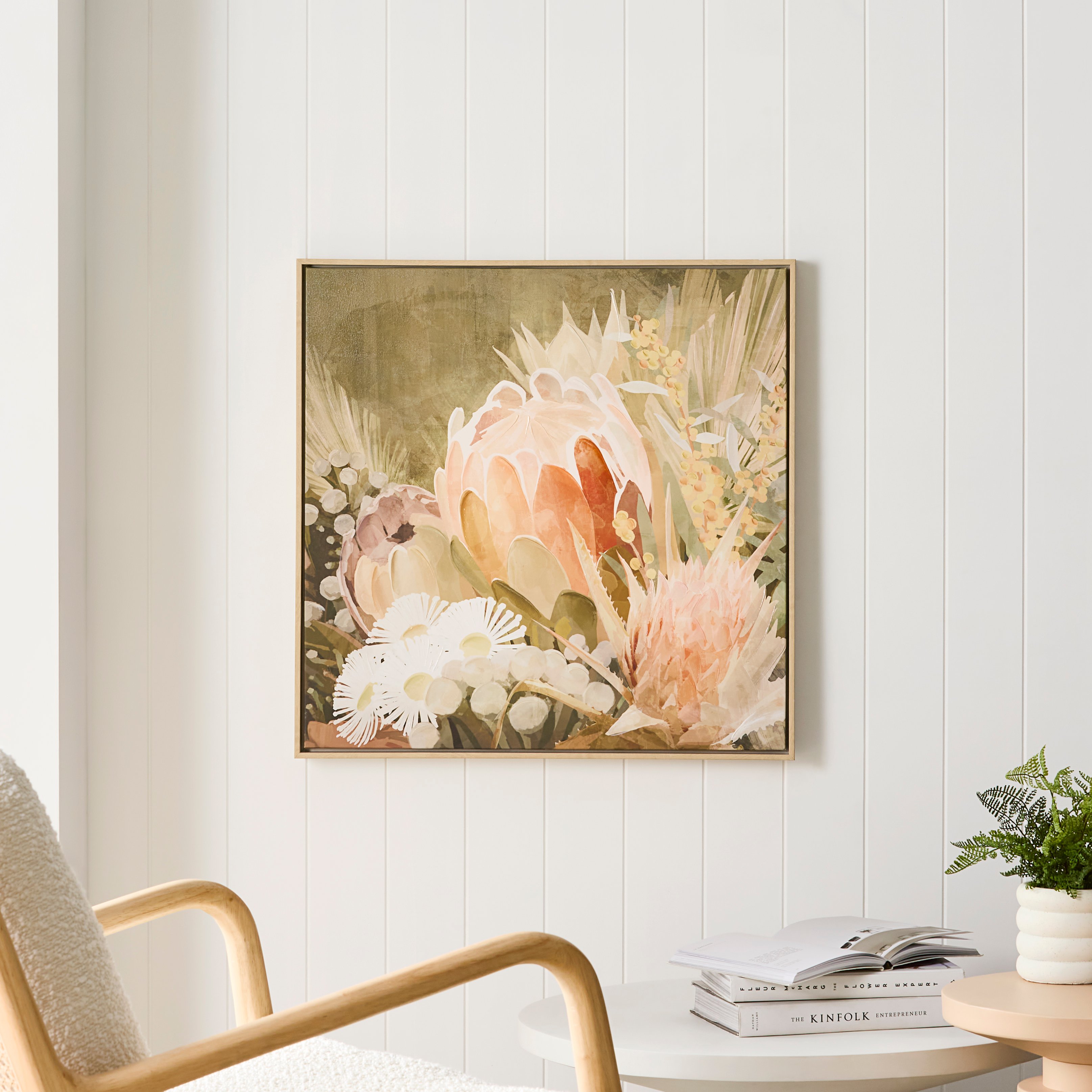 Native Peach Protea Canvas | Adairs