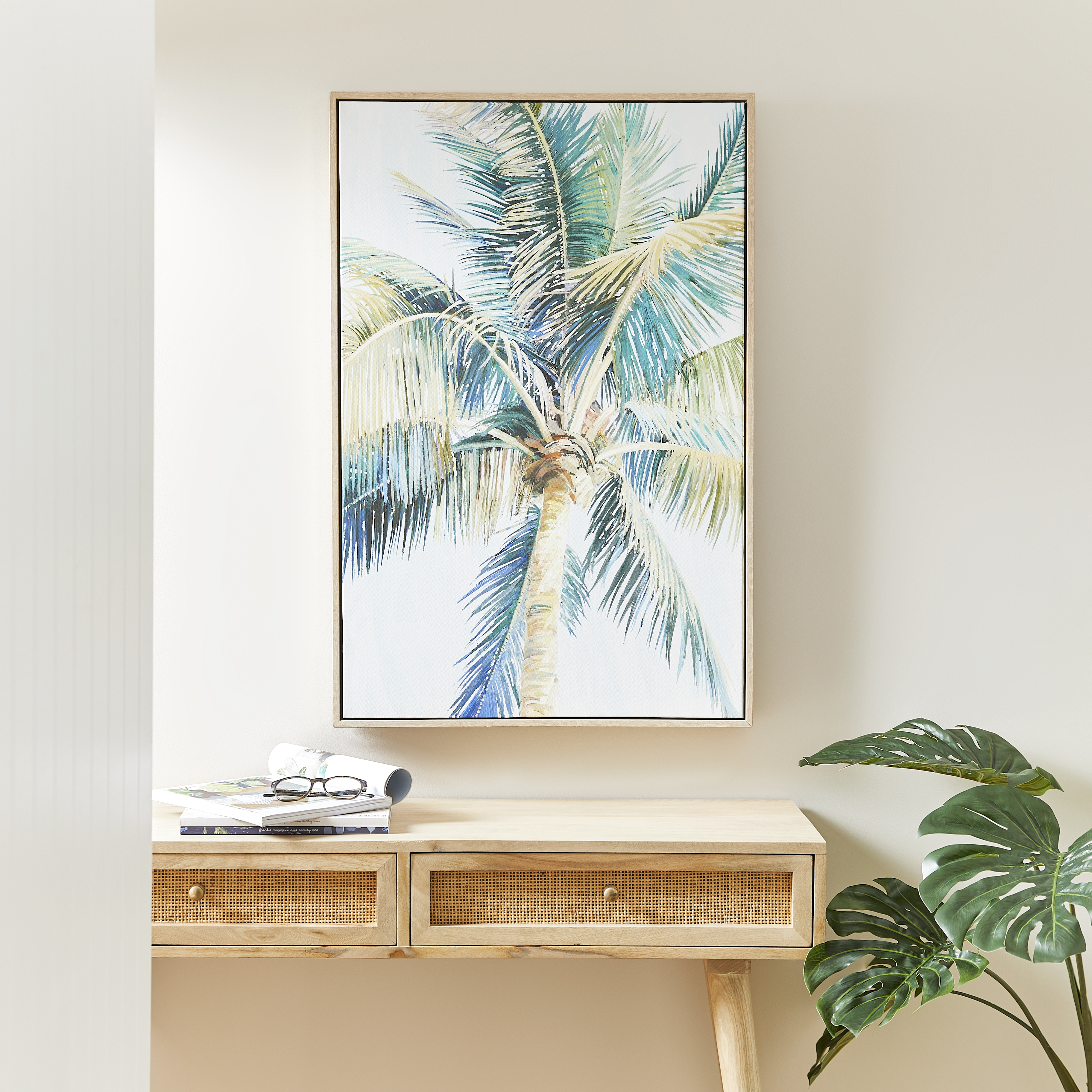 Island Tall Palm Canvas | Adairs