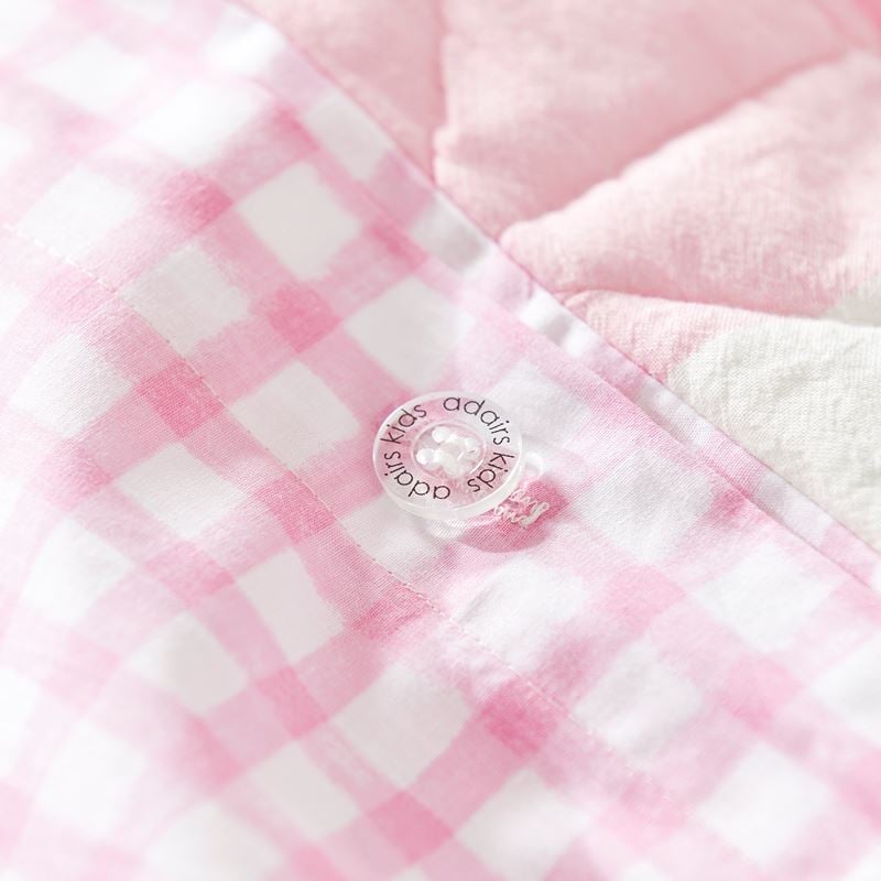 Adairs Kids - Yarn Dyed Bubblegum Pink Gingham Quilt Cover Set