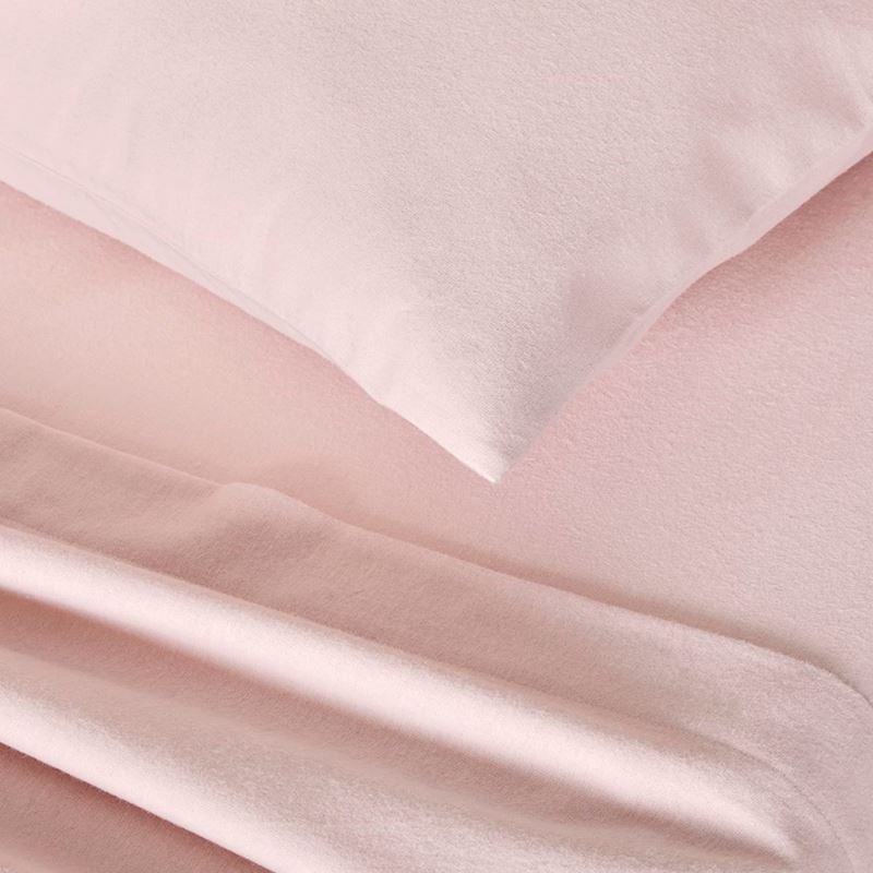 Adairs Kids - Plain Dye Blush Flannelette Sheet Set | Adairs