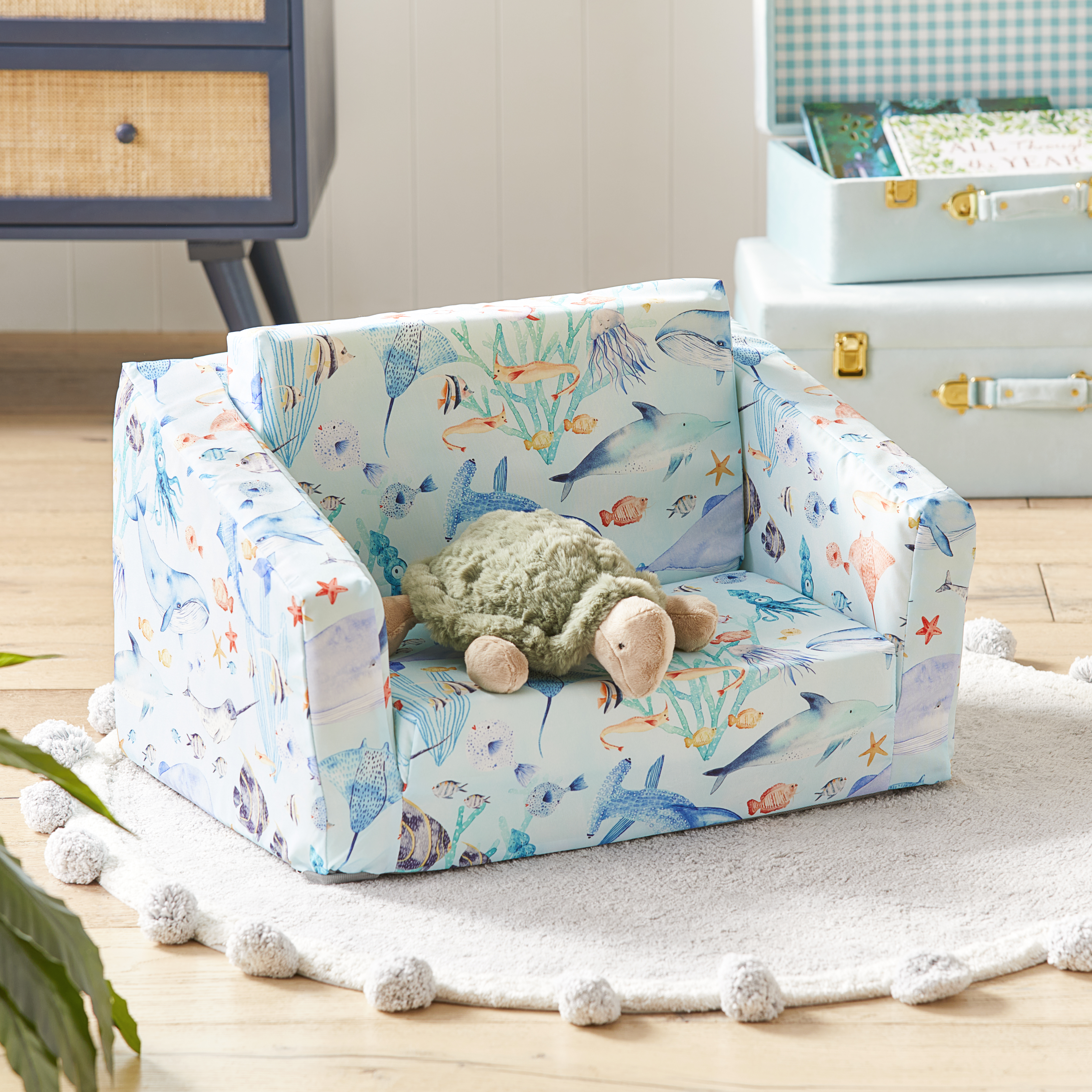 Adairs Kids Sealife Kids Flip Out Sofa Adairs