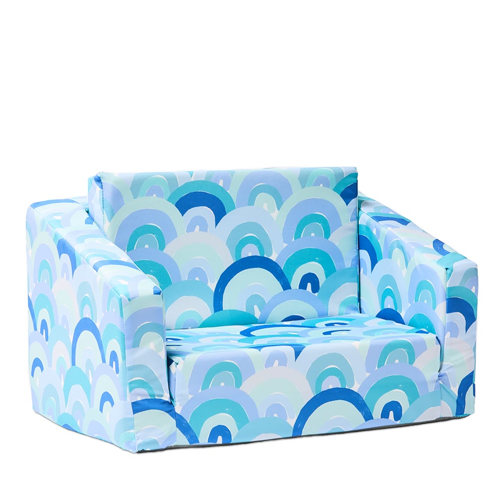 Adairs Kids Rainbow Burst Blue Flip Out Sofa Adairs