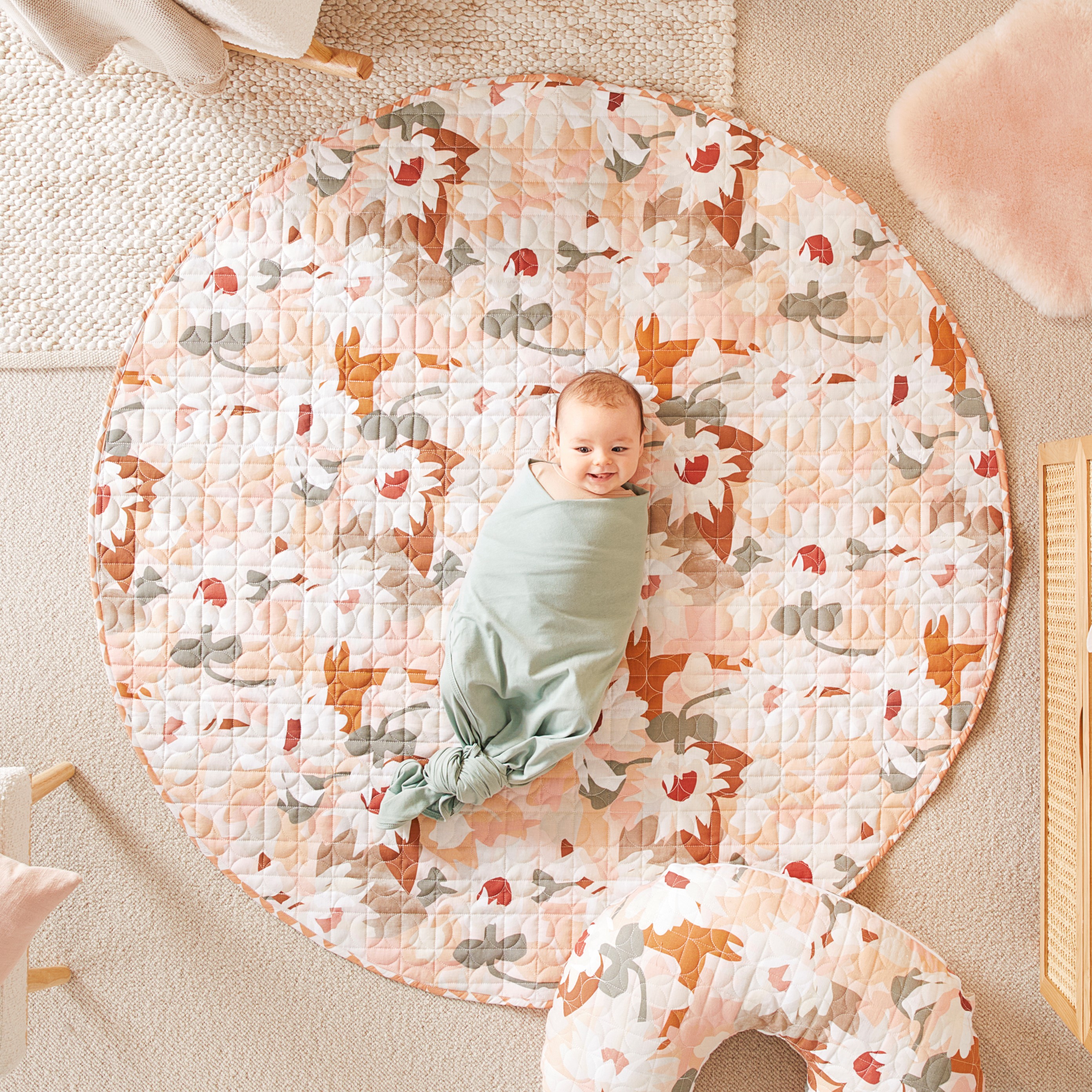 Adairs Baby - Kimmy Hogan Whisper Pink Cot Quilt Cover, Nursery