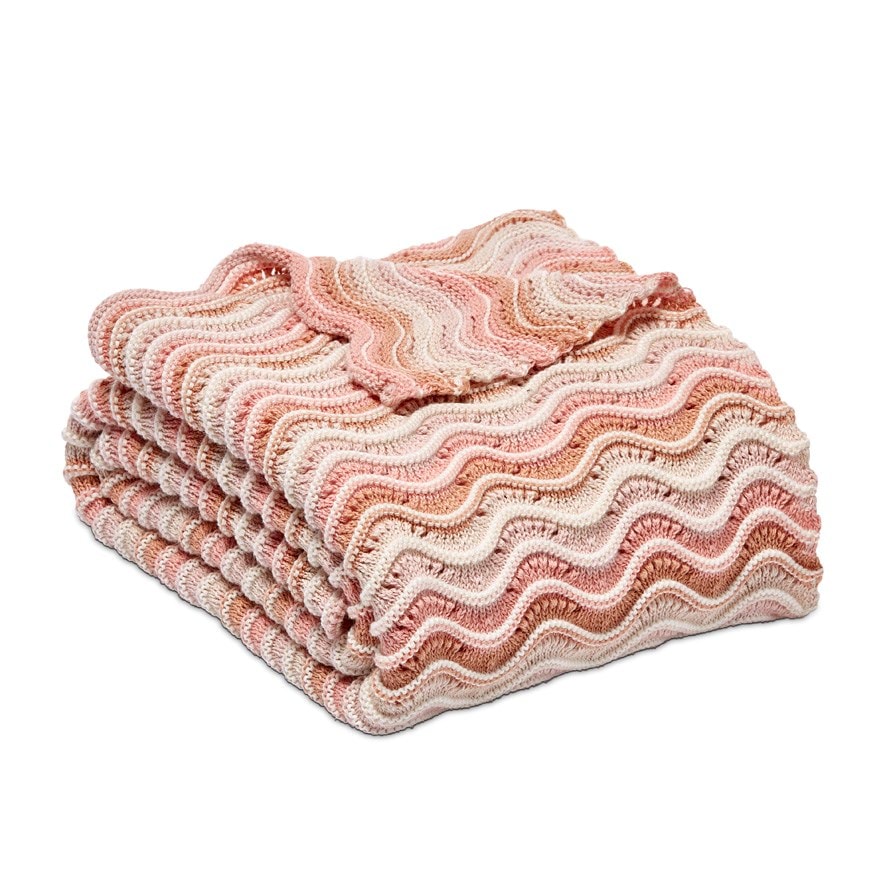 Adairs Baby Desert Sunrise Ripple Organic Cotton Baby Blanket Adairs