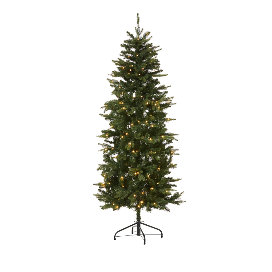 slim christmas tree with micro lights