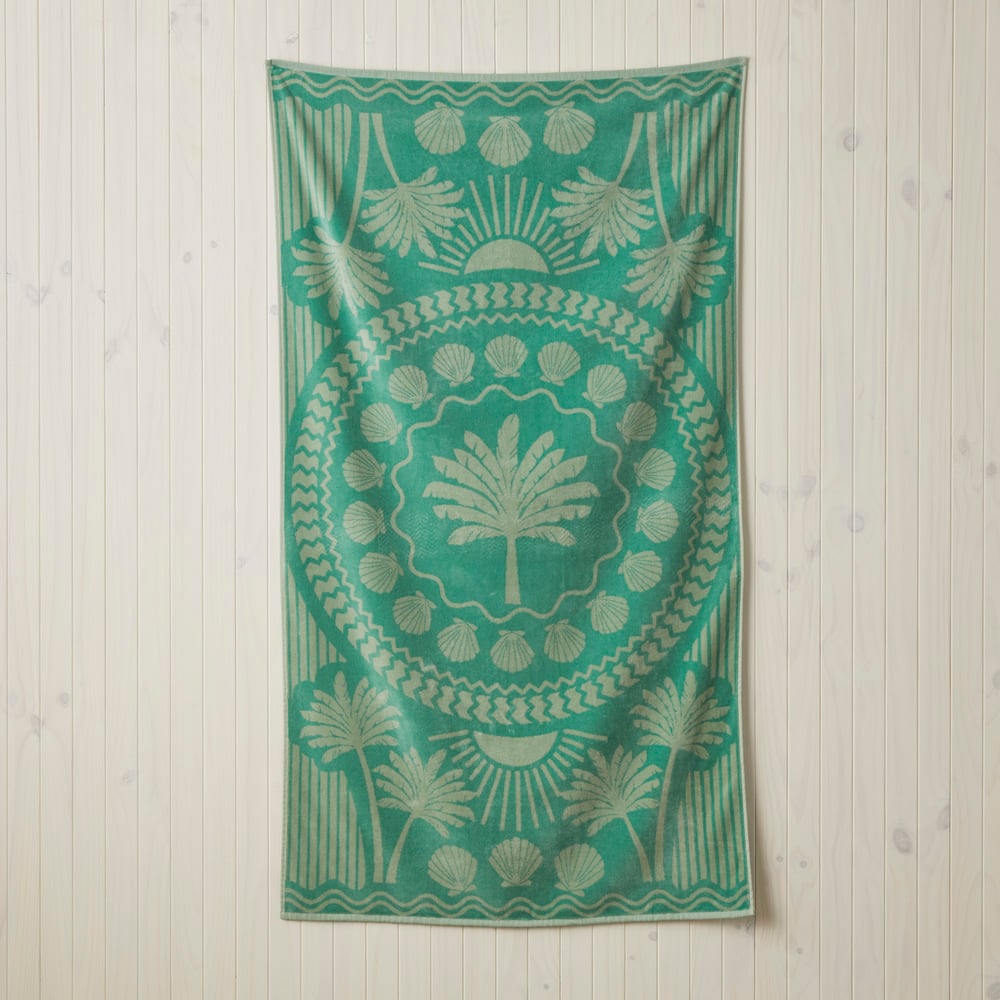 Green 2025 beach towel