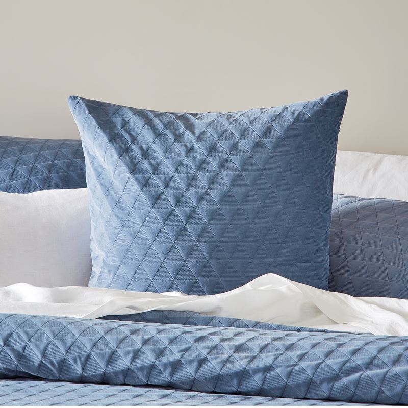 Cairo Slate Velvet Quilted Quilt Cover Separates | Adairs