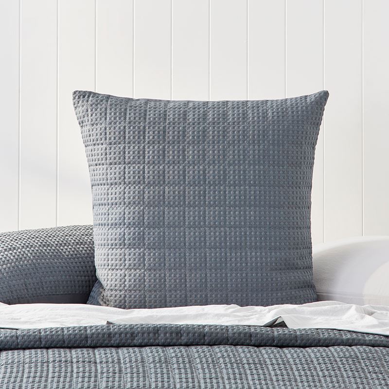 Windsor Waffle Charcoal Quilted Coverlet Set + Separates | Adairs