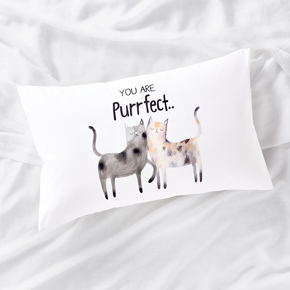 You Are Purrfect Text Pillowcase Adairs