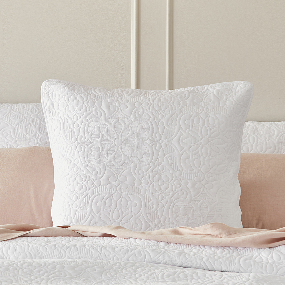 Chloe Quilted White Pillowcase Adairs