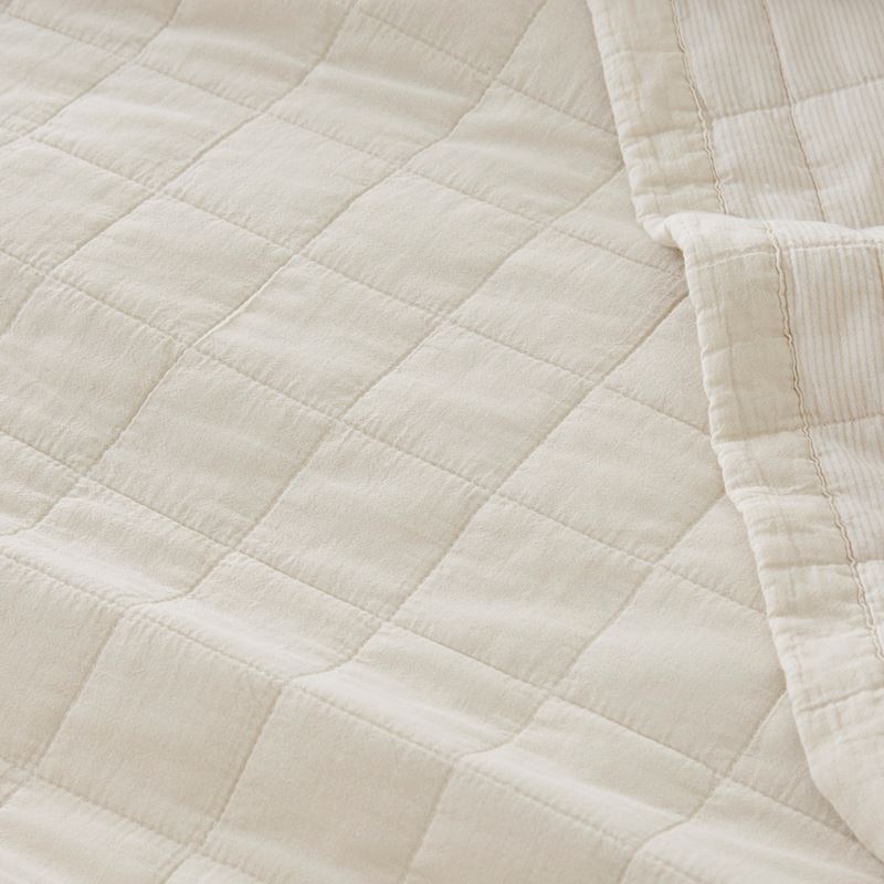 Mosman Sand Quilted Pillowcase | Bedroom | Adairs