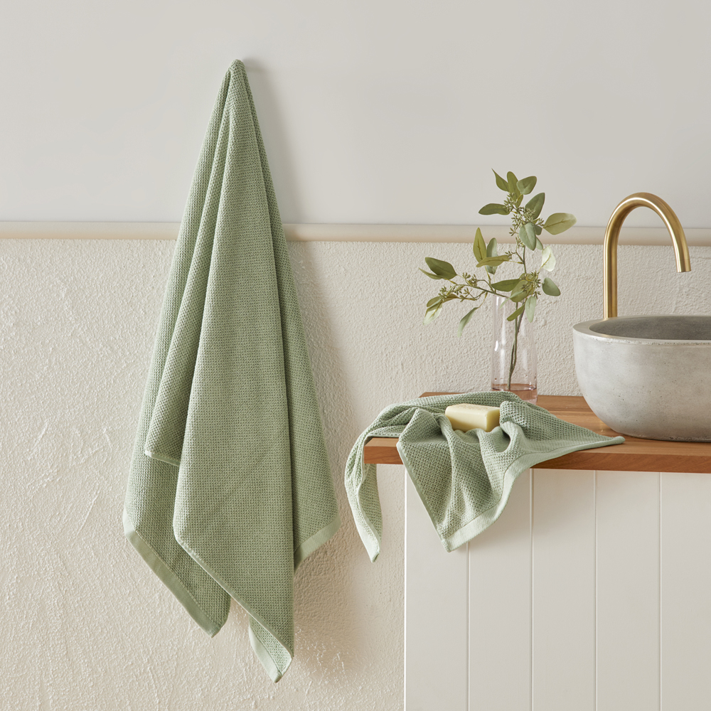 Savannah Textured Eucalyptus Towel Range Bathroom Adairs