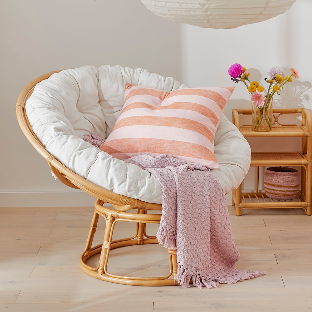 Bamboo round chair online with cushion