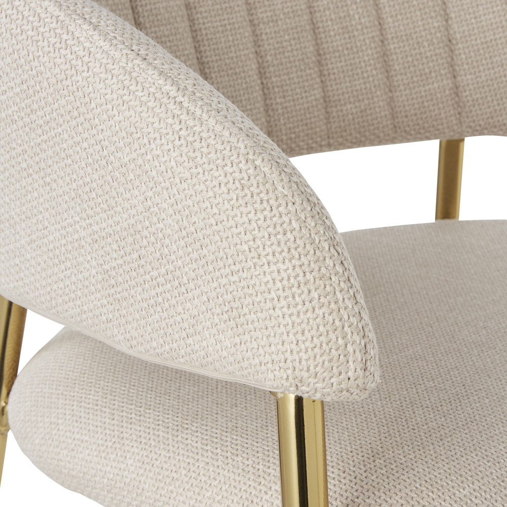 White dining chair discount with gold legs