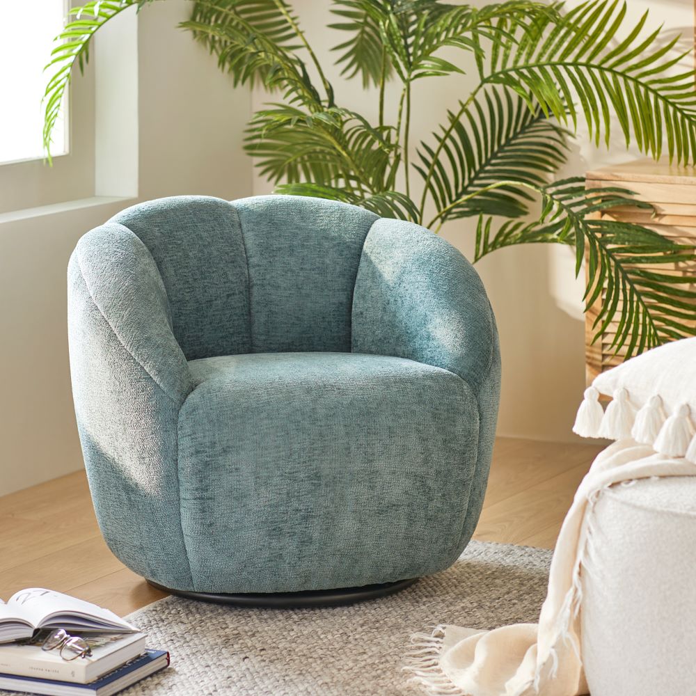 Teal cheap swivel armchair