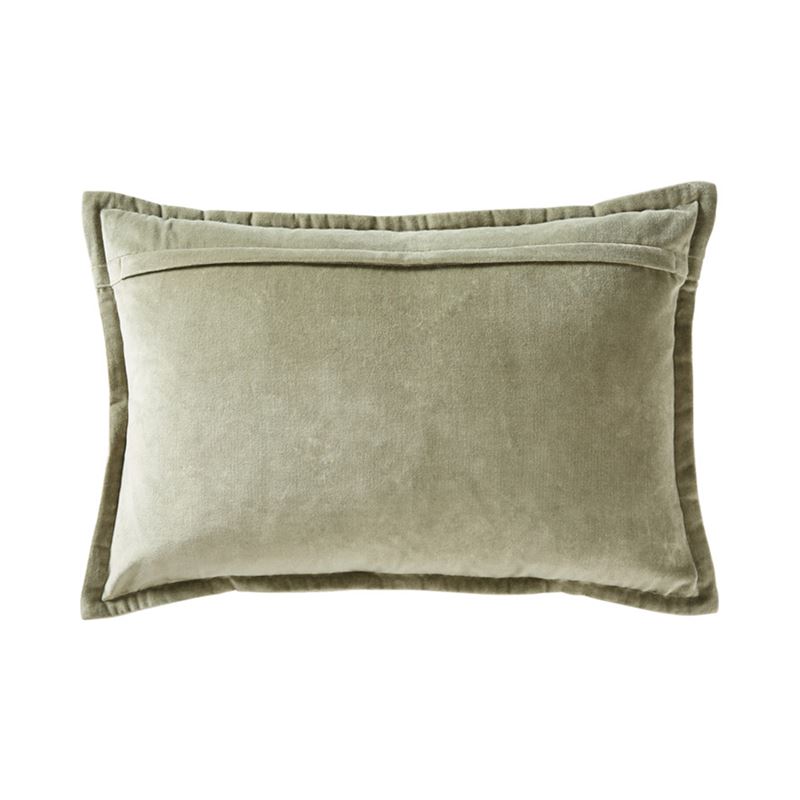 Bombay Sage Stripe Velvet Cushion | Adairs