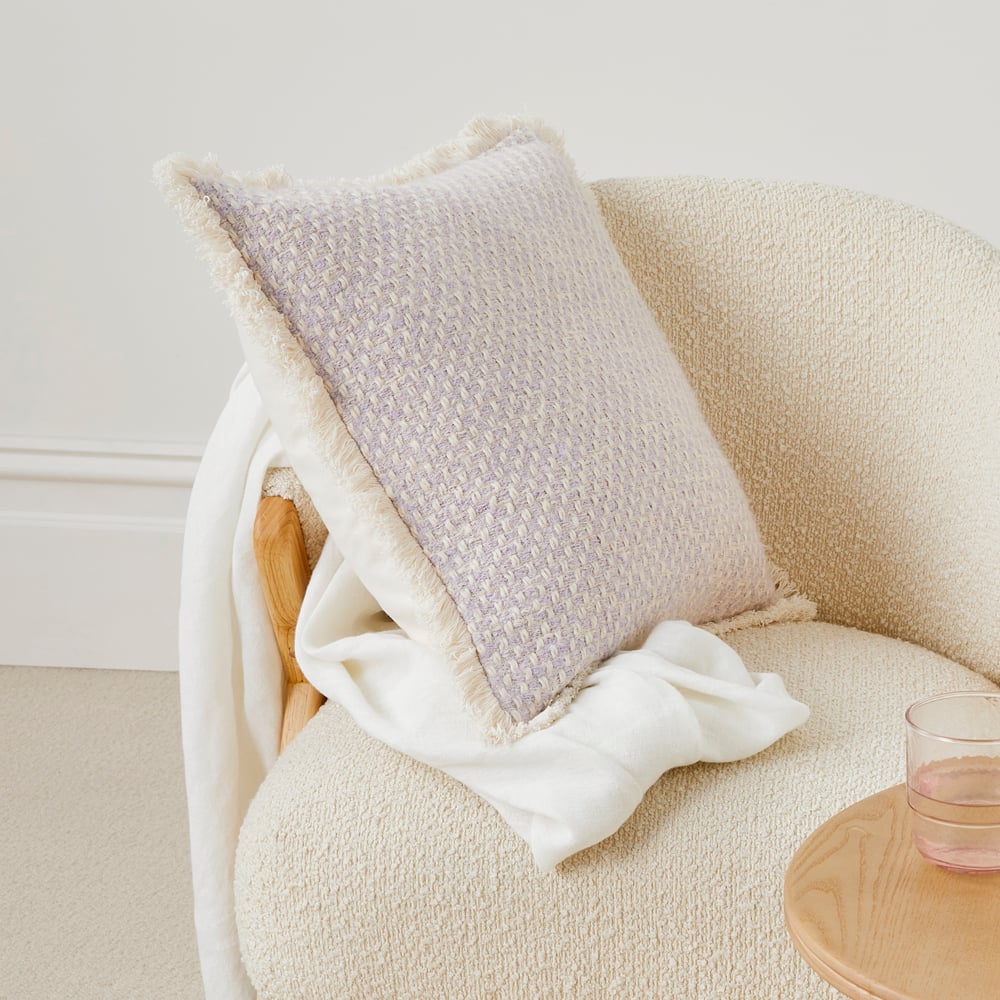 Lilac throws and store cushions