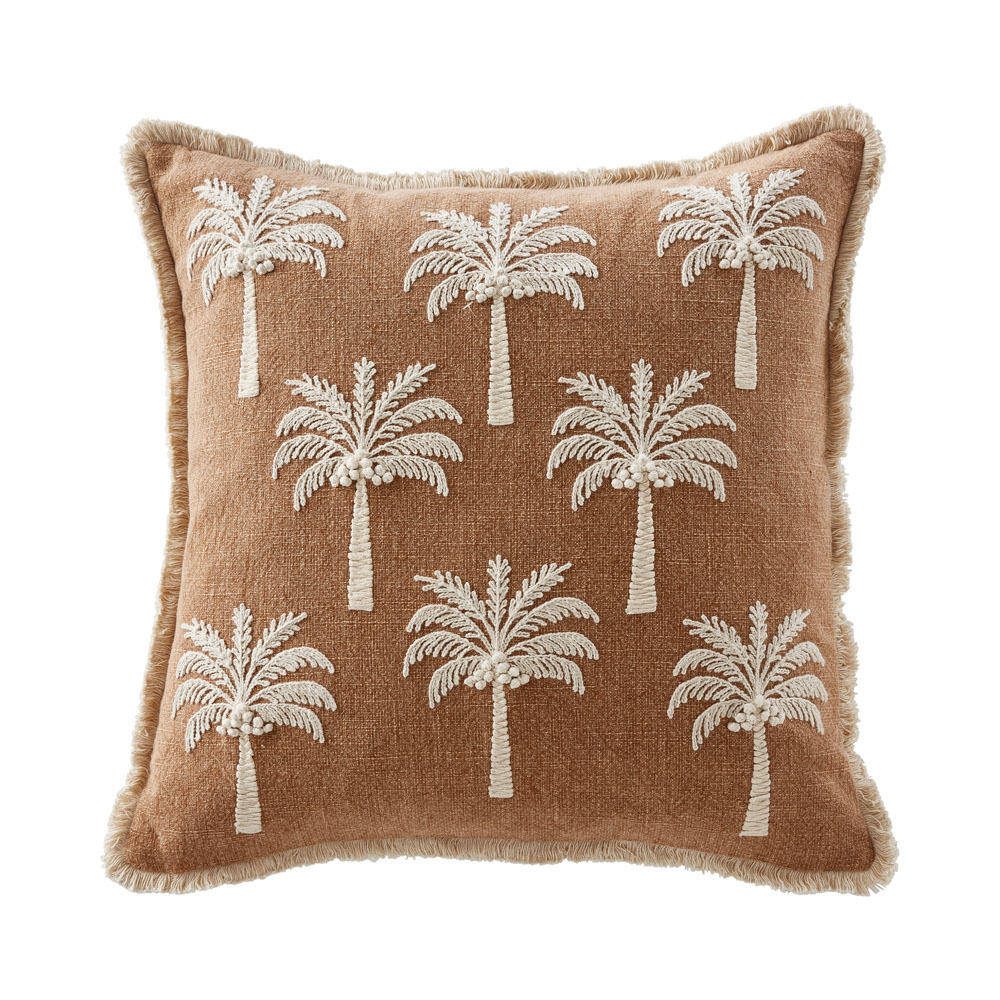 Coconut Palm Brown Cushion Adairs