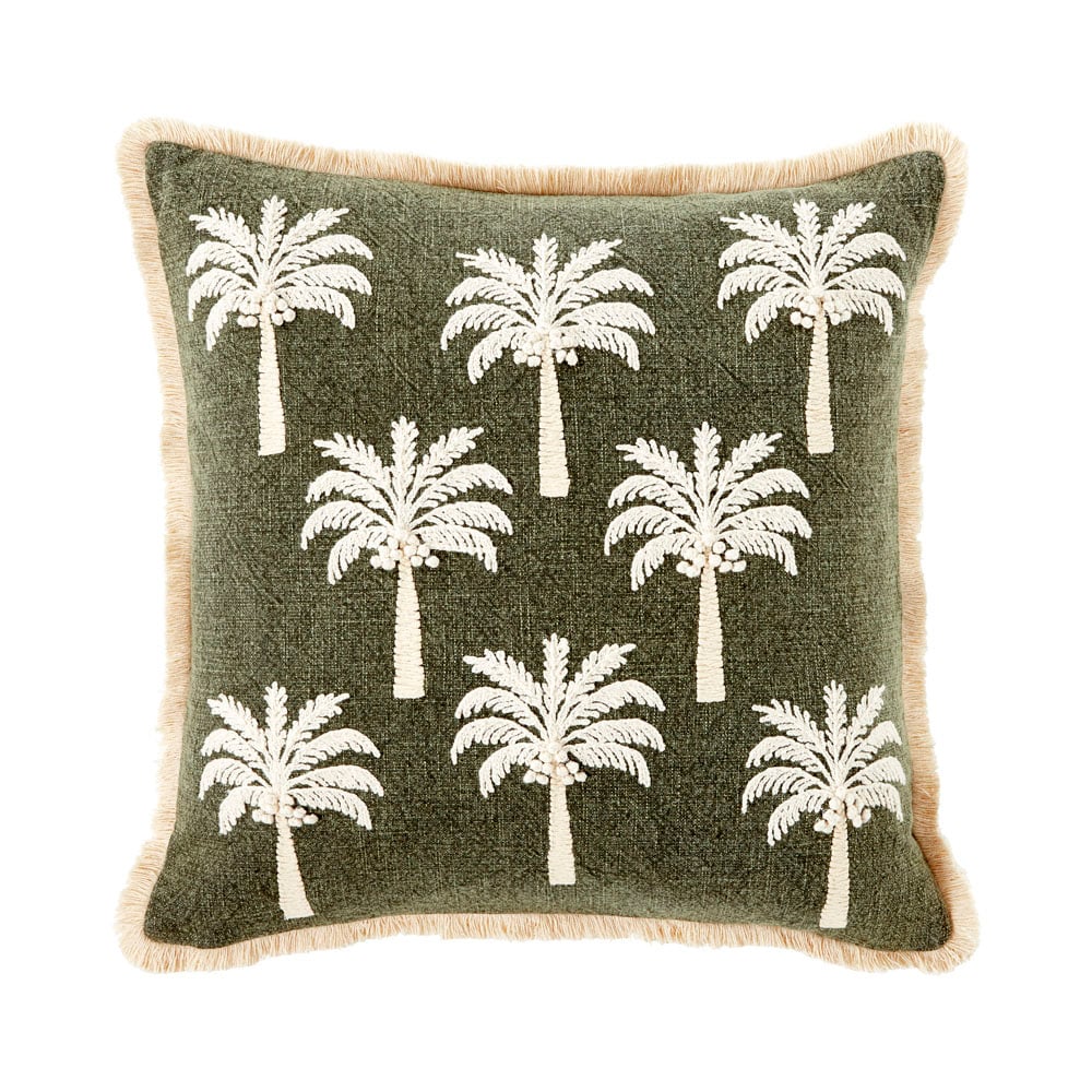 Green palm cushions sale