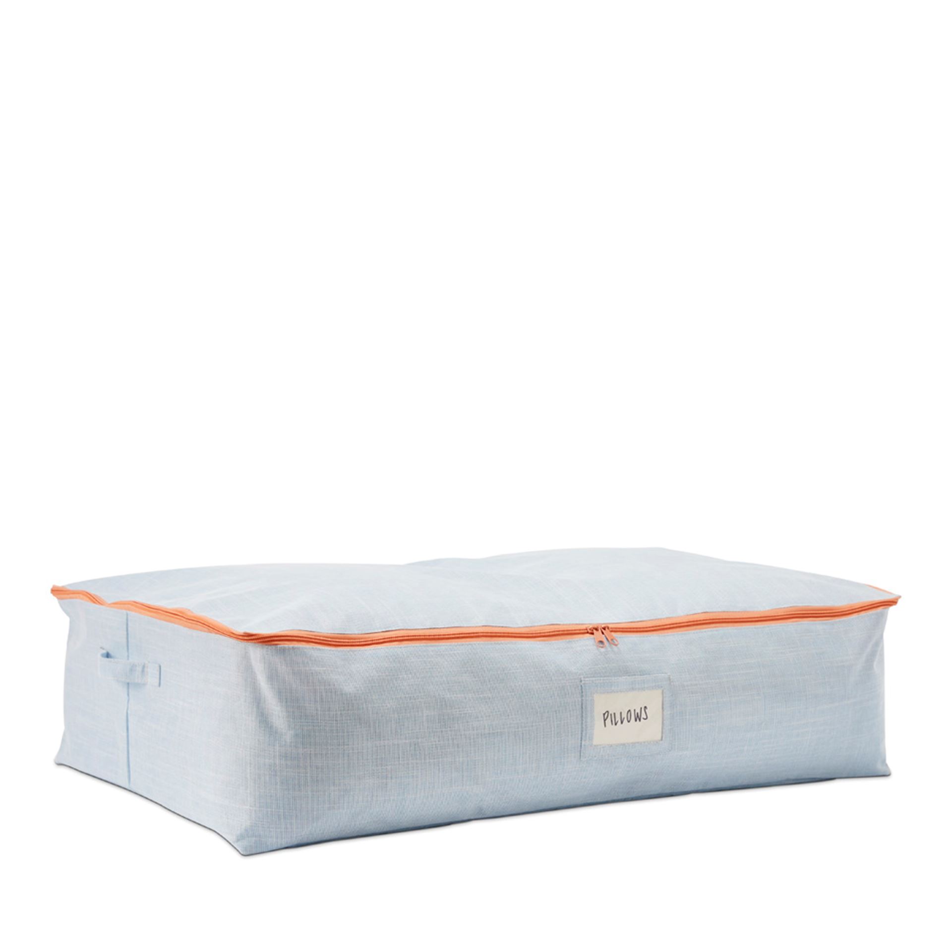 Chambray Blue & Orange Contrast Storage Bags