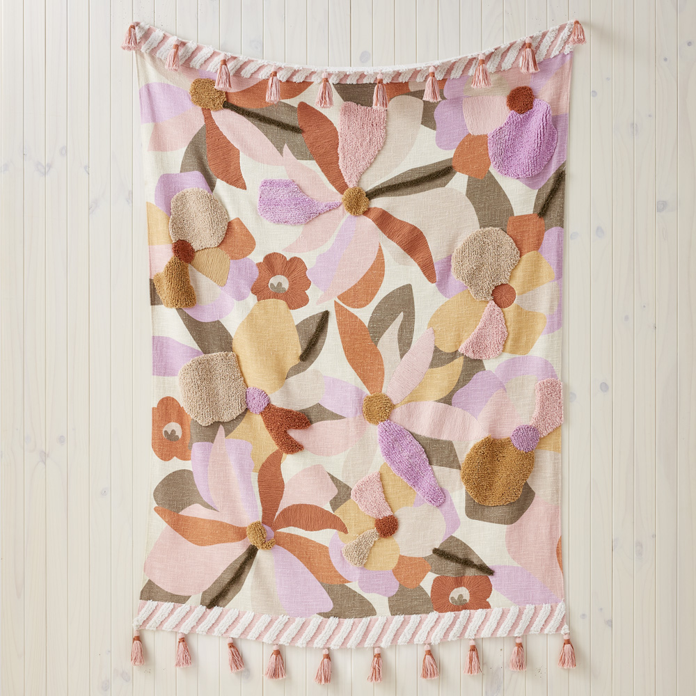 Floral throws sale